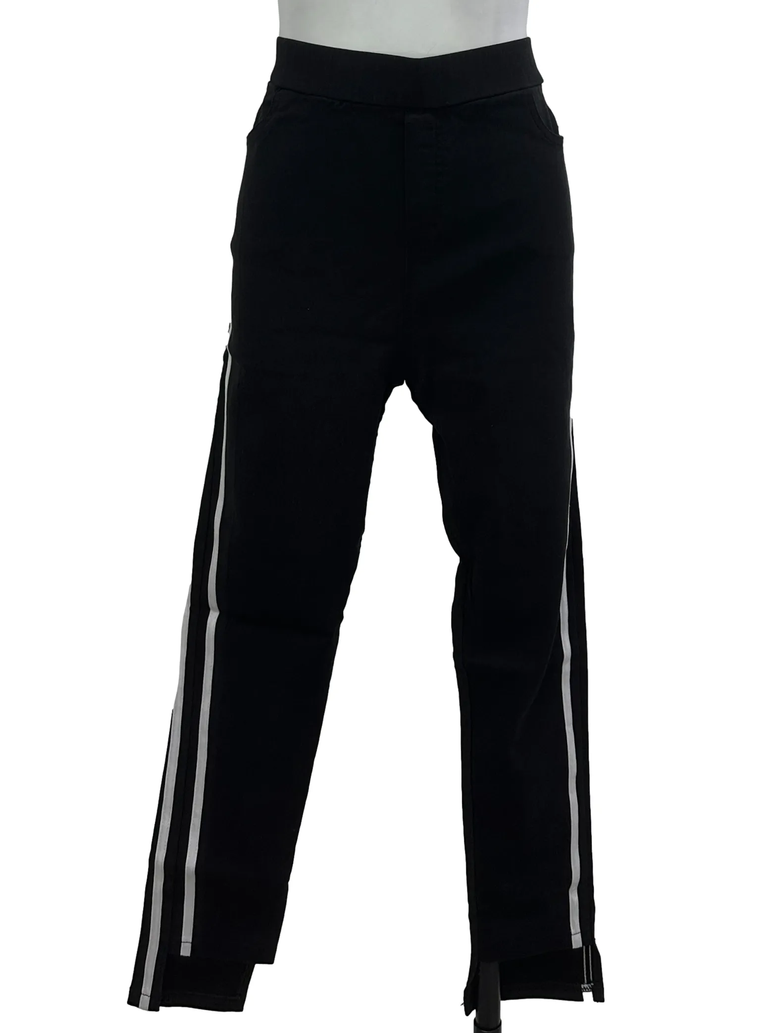 Black And White Racer Stripe Jeggings