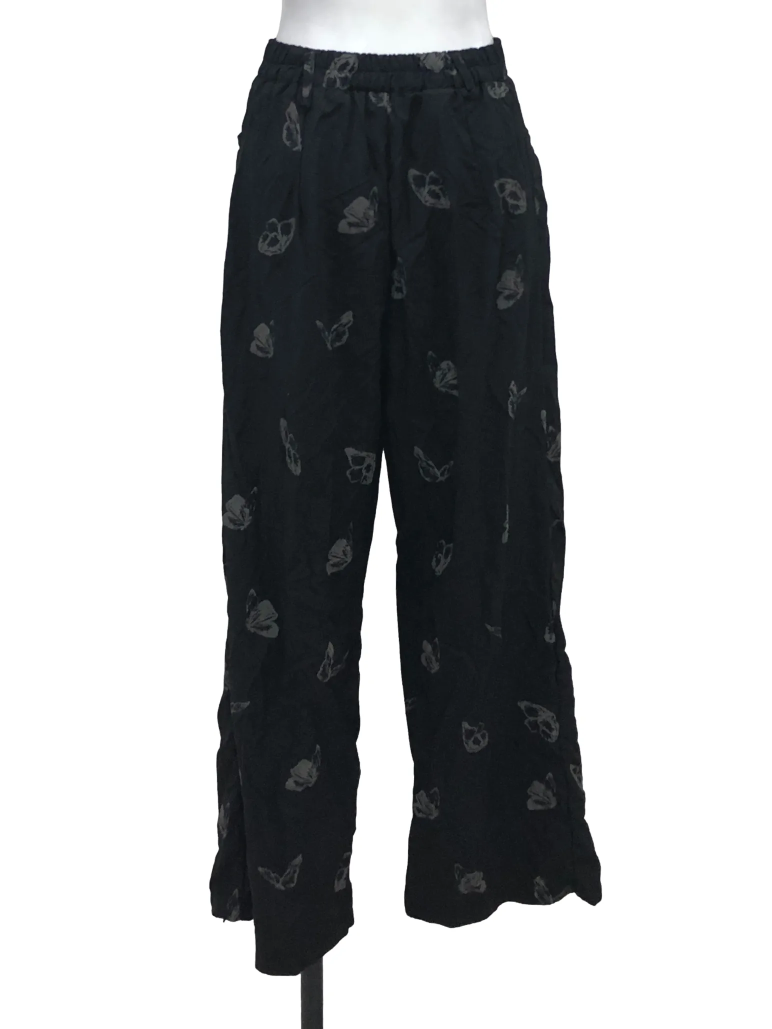 Black Floral Pants