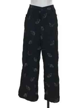 Black Floral Pants
