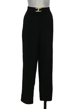 Black Metal Waist Pants