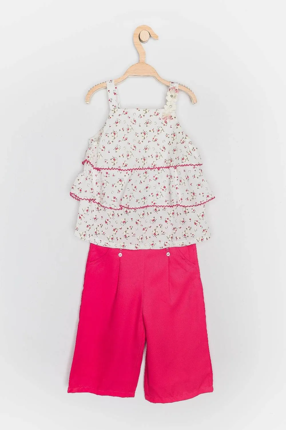 Girls Regular Culottes Top Set 10980