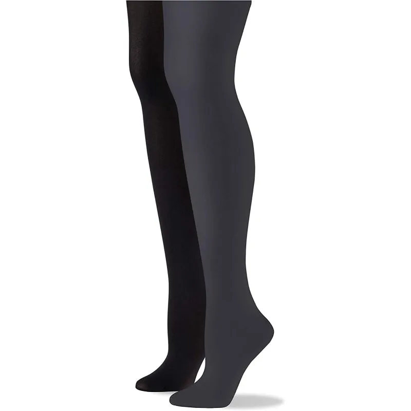 Pack Of 2 Womens Super-opaque Control-top Tights