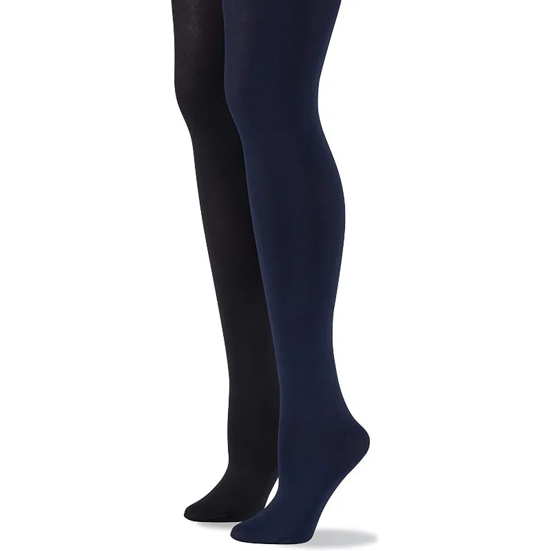 Pack Of 2 Womens Super-opaque Control-top Tights