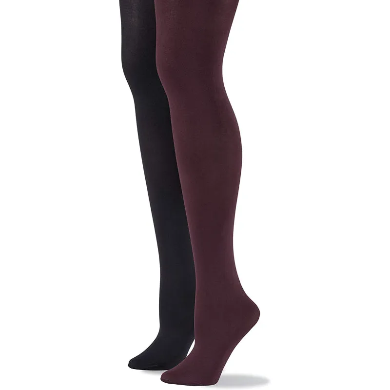 Pack Of 2 Womens Super-opaque Control-top Tights