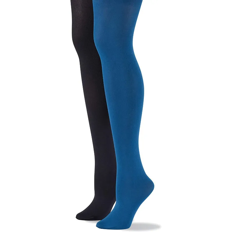 Pack Of 2 Womens Super-opaque Control-top Tights