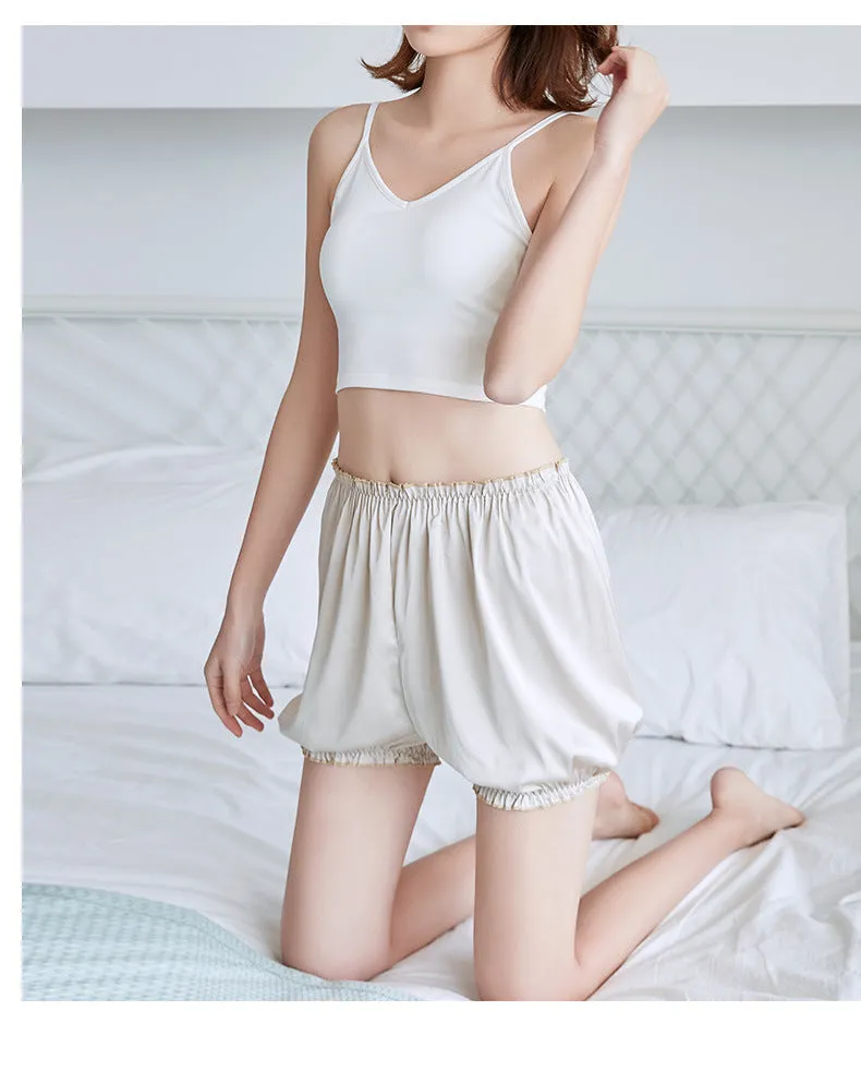 Stretchable Pumpkin Women Home Pants Shorts Sleepwear