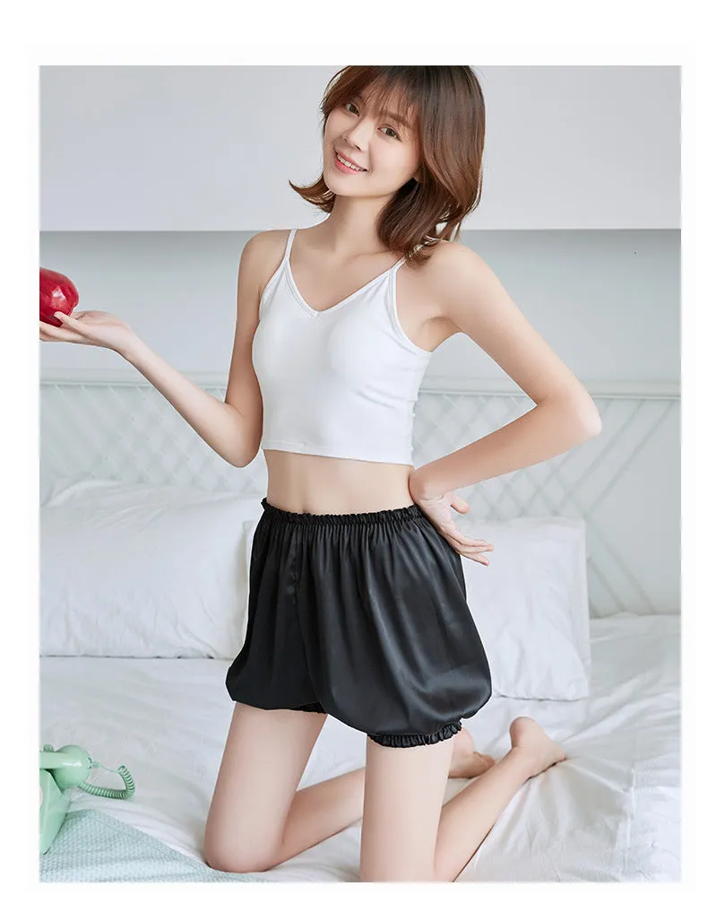 Stretchable Pumpkin Women Home Pants Shorts Sleepwear