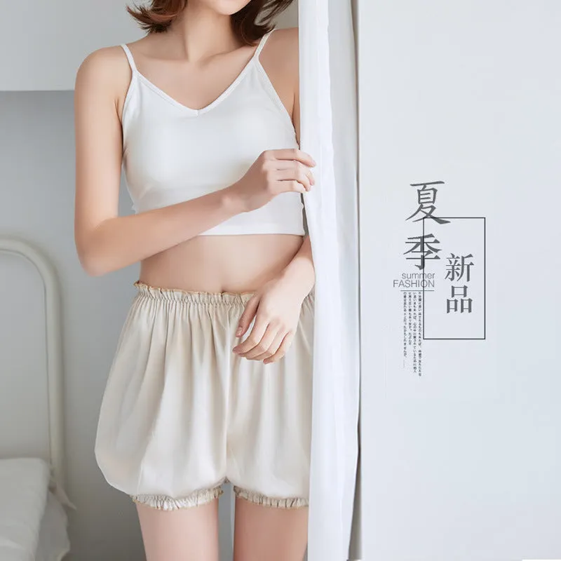 Stretchable Pumpkin Women Home Pants Shorts Sleepwear