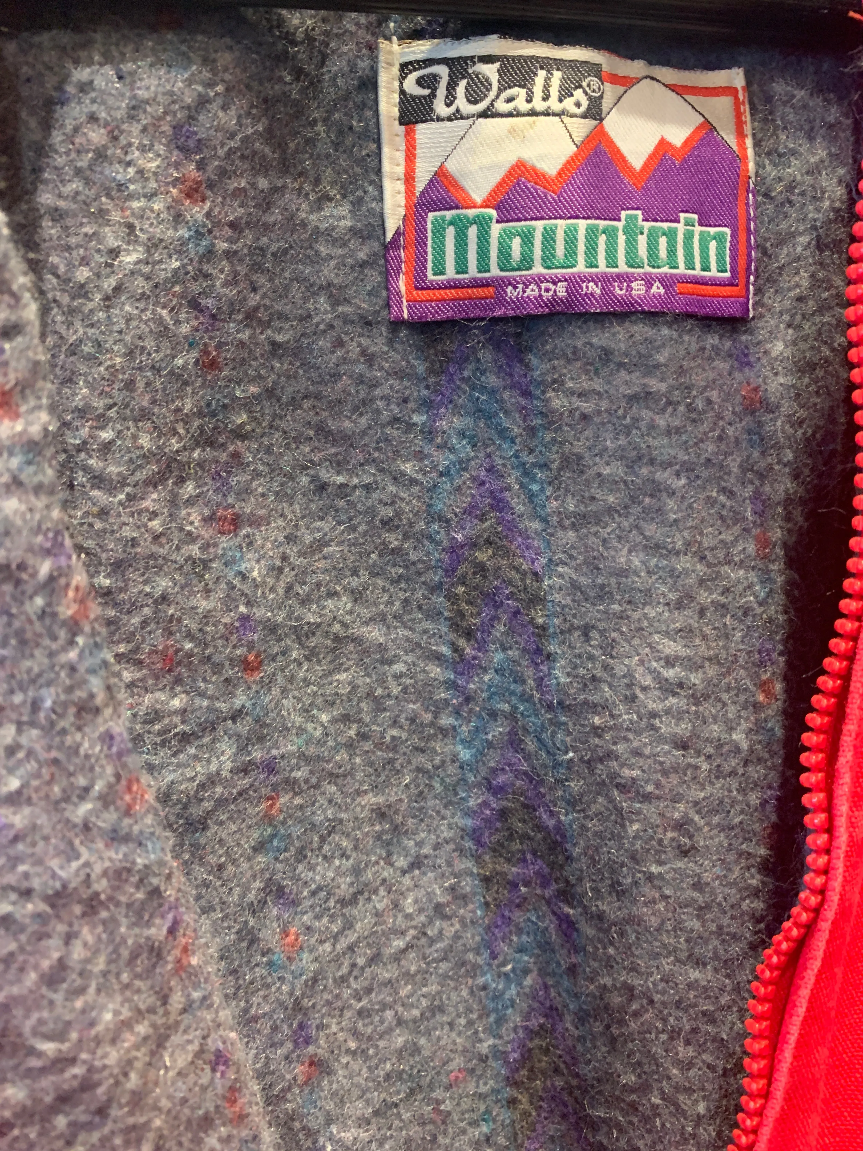 Vintage Rare Aztec Blanket Lined Walls Mountain Southwest Idaho Bomber Jacket, Lg. FREE POSTAGEe.