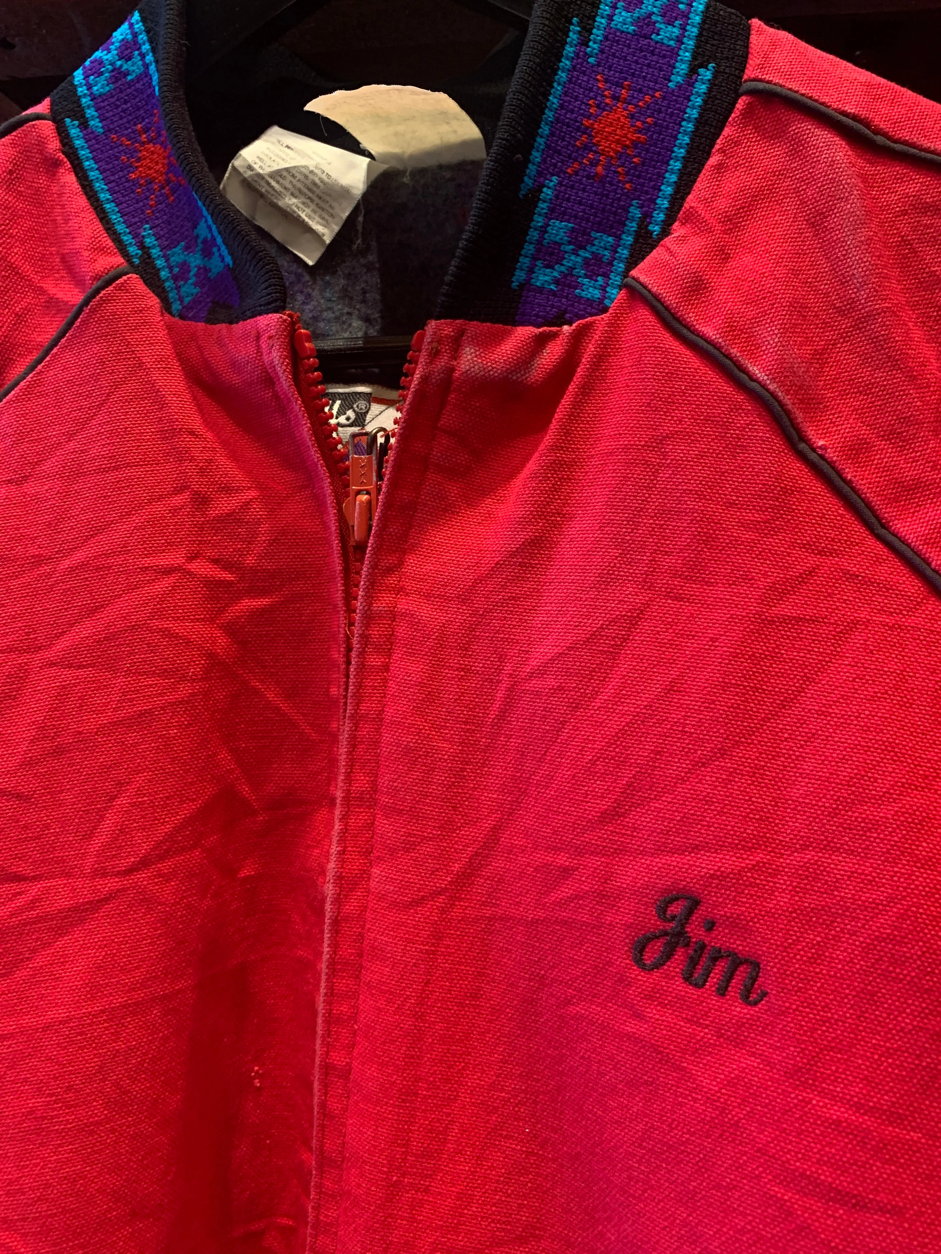 Vintage Rare Aztec Blanket Lined Walls Mountain Southwest Idaho Bomber Jacket, Lg. FREE POSTAGEe.